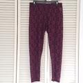 American Eagle Outfitters Pants & Jumpsuits | American Eagle See Through Flower Leggings Large | Color: Purple/Red | Size: L