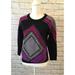 J. Crew Sweaters | J Crew Multicolor 3/4 Sleeve Sweater, Sz Small | Color: Black/Purple | Size: S