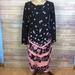 Lularoe Dresses | Lularoe Debbie Dress Elegant Black Pink Floral | Color: Black/Pink | Size: S