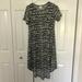 Lularoe Dresses | Lularoe Black & White Geometric Carly Dress | Color: Black/White | Size: Xxs