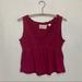 Anthropologie Tops | Anthropologie Deletta Ruffle V-Neck Peplum Hem Top | Color: Pink/Red | Size: L