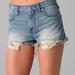 Free People Shorts | Free People Jean Shorts Peekaboo Pocket Detail | Color: Blue | Size: 27