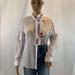 Anthropologie Tops | Anthropologie, Hd In Paris, Embroidered Tie Neck, Size Large | Color: Blue/White | Size: L