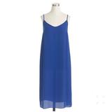 J. Crew Dresses | J. Crew Crepe Dress Spaghetti Strap Slip Dress | Color: Blue | Size: Xs