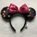 Disney Accessories | Disney Rock The Dots Ears Headband | Color: Black/Pink | Size: Os