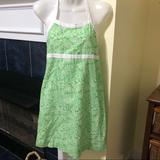 Lilly Pulitzer Dresses | Lilly Pulitzer Halter Dress Girls Size 16 | Color: Green/White | Size: 16g