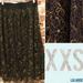 Lularoe Skirts | Lularoe Llr Elegant Lola Floral Lace Midi Skirt Black + Gold Lurex Size Xxs | Color: Black/Gold | Size: Xxs