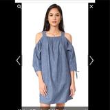 Madewell Dresses | Cold Shoulder Chambray Dress By Madewell | Color: Blue | Size: S