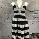Kate Spade Dresses | Kate Spade Scenic Route Colorblock Lace Dress Sz 4 | Color: Black/White | Size: 4