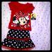 Disney Matching Sets | Disney’s Minnie Mouse Frill And Bow Skirt Set Sz5t | Color: Black/Red | Size: 5tg