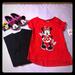 Disney Matching Sets | Minnie Mouse Outfit Slippers Bundle 6x | Color: Black | Size: 6xg