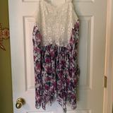 Free People Dresses | Free People Lace Summer Dress Size Small | Color: Purple/White | Size: S