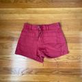 Madewell Shorts | High Waisted, Front Pocket Short. | Color: Red | Size: 25