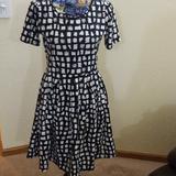 Lularoe Dresses | Lularoe Amelia Dress | Color: Black/White | Size: M