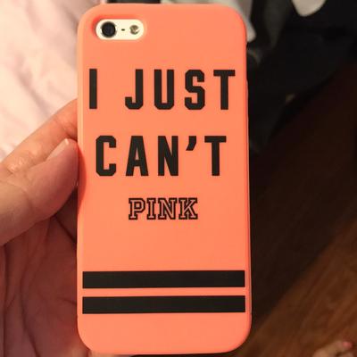 Pink Victoria's Secret Accessories | Iphone 5 Victoria’s Secret Pink Case | Color: Orange | Size: Iphone 5