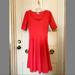 Lularoe Dresses | Lularoe Coral Colored Nicole Dress Xs Nwt | Color: Pink | Size: Xs