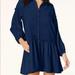 Free People Dresses | Free People - Drop Waist Shirt Dress | Color: Blue | Size: Xs