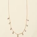 Brandy Melville Jewelry | Brandy Melville Pink Charm Choker Necklace | Color: Gold/Pink | Size: Os