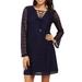 Jessica Simpson Dresses | Nwt Jessica Simpson Navy Lace Up Shift Midi Dress | Color: Blue/Gold | Size: Various