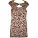 Free People Dresses | Free People Lace Dress Floral Fitted Open Back | Color: Cream/Pink | Size: Xs