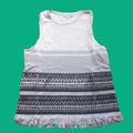 Madewell Tops | Madewell Patterned Ruffle Tank Top | Color: Black/White | Size: S