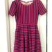 Lularoe Dresses | Lularoe Amelia Dress Size M. | Color: Blue/Red | Size: M