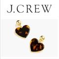 J. Crew Jewelry | J Crew Heart Drop Earrings In Acetate New Tortoise | Color: Brown/Gold | Size: Os