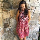 American Eagle Outfitters Dresses | Bohemian Slip Halter Dress | Color: Pink/Red | Size: Xs