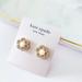 Kate Spade Jewelry | Last Onekate Spade Pave Flower Stud Earrings | Color: Gold/White | Size: Os