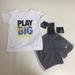 Nike Matching Sets | Nike Dry Fit Baby Boy Shorts Top Outfit 6251 | Color: Silver/White | Size: Various