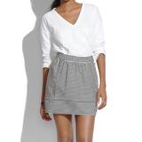 Madewell Skirts | Madewell Ponte Swivel Skirt Striped Black White 8 | Color: Black/White | Size: 8