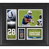 Jonathan Taylor Indianapolis Colts Framed 15" x 17" Player Collage with a Piece of Game-Used Football