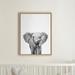 Isabelle & Max™ 'Baby Elephant BW' by Simon Te - Floater Frame Graphic Art Print on Canvas in Green | 24 H x 18 W x 1.63 D in | Wayfair