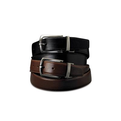 Men's Big & Tall Reversible Leather Dress Belt by KingSize in Black Brown (Size 56/58)