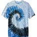 Men's Big & Tall Lightweight Tie-Dye Crewneck Tee by KingSize in Cool Blue Tie Dye (Size 5XL)