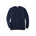 Men's Big & Tall Liberty Blues™ Crewneck Cable Knit Sweater by Liberty Blues in Heather Navy (Size 5XL)