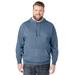 Men's Big & Tall Fleece Pullover Hoodie by KingSize in Heather Slate Blue (Size 2XL)