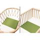 SLEEPY SILK - 25 Momme Mulberry Silk Sleeve, Set of 2 (1x Bassinet and 1x Cot) - Olive Green | No More Baby Bald Spots or Newborn Hair Loss | Hypoallergenic and Perfect for Sensitive Skin