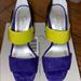 Jessica Simpson Shoes | Jessica Simpson Colorful Heels | Color: Blue/Yellow | Size: 6