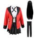 Boaisee Kakegurui Cosplay Yumeko Jabami Cosplay School Uniform Wig Set Anime Anime Compulsive Gambler Fancy Dress for Women Girls