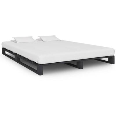 Vidaxl - Palettenbett Grau Massivholz Kiefer 140×200 cm 580184 Image