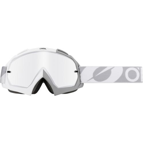 Oneal B-10 Twoface Silver Mirror Motocross Brille, grau-weiss
