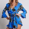 Free People Pants & Jumpsuits | Free People All The Right Ruffles Romper | Color: Blue | Size: Xs