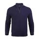 iClosam Men's Jumpers Men's Knit Cardigan Jacket with Funnel Neck with Zipper Blue