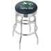 Holland Bar Stool NCAA Bar & Counter Stool Plastic/Acrylic/Leather/Metal/Faux leather in Gray | 30 H x 18 W x 18 D in | Wayfair L7C3C30ND-Lep