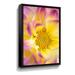 Ebern Designs Swirly Dahlia by Kathy Yates - Photograph Print on Canvas Metal in Pink/Yellow | 48 H x 32 W x 2 D in | Wayfair