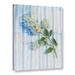 Rosalind Wheeler 'Lilac Blue Stripe' - Painting Print Canvas, Linen in Blue/Green | 18 H x 14 W x 2 D in | Wayfair EF1141186EC346BB9491A589D19E3A3C