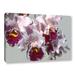 Winston Porter Abstract Orchid by Linda Parker - Painting Print on Canvas in Gray/Pink/Red | 16 H x 24 W x 2 D in | Wayfair