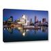 Ebern Designs Cleveland Skyline 1 by Cody York - Photograph Print on Canvas in Blue/Brown/White | 8 H x 12 W x 2 D in | Wayfair
