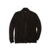 Men's Big & Tall Shaker Knit Shawl-Collar Cardigan Sweater by KingSize in Black (Size 8XL)